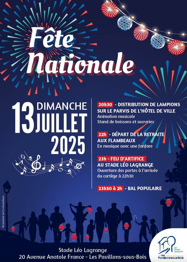 Fête Nationale dimanche 13 juillet